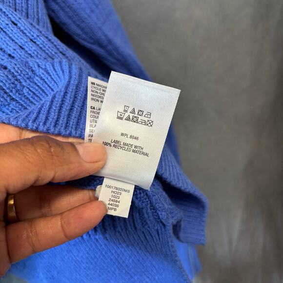 On 34th Sweater Crewneck Fisherman Cable Knit Sweater NWT Pullover Preppy Sail - Picture 7 of 14